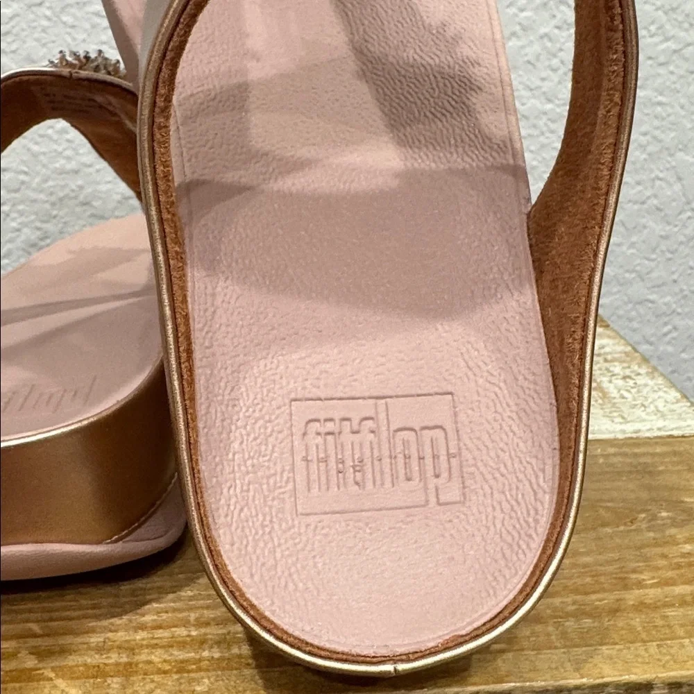 Fitflop Galaxy Toe Thong Rose Gold Sandals Size 9